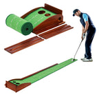 NNETM Golf Putting Mat with 2-Hole Training Design