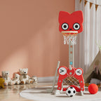 NNEDSZ Kids Basketball Hoop Stand Adjustable 5-in-1 Sports Center Toys Set Red