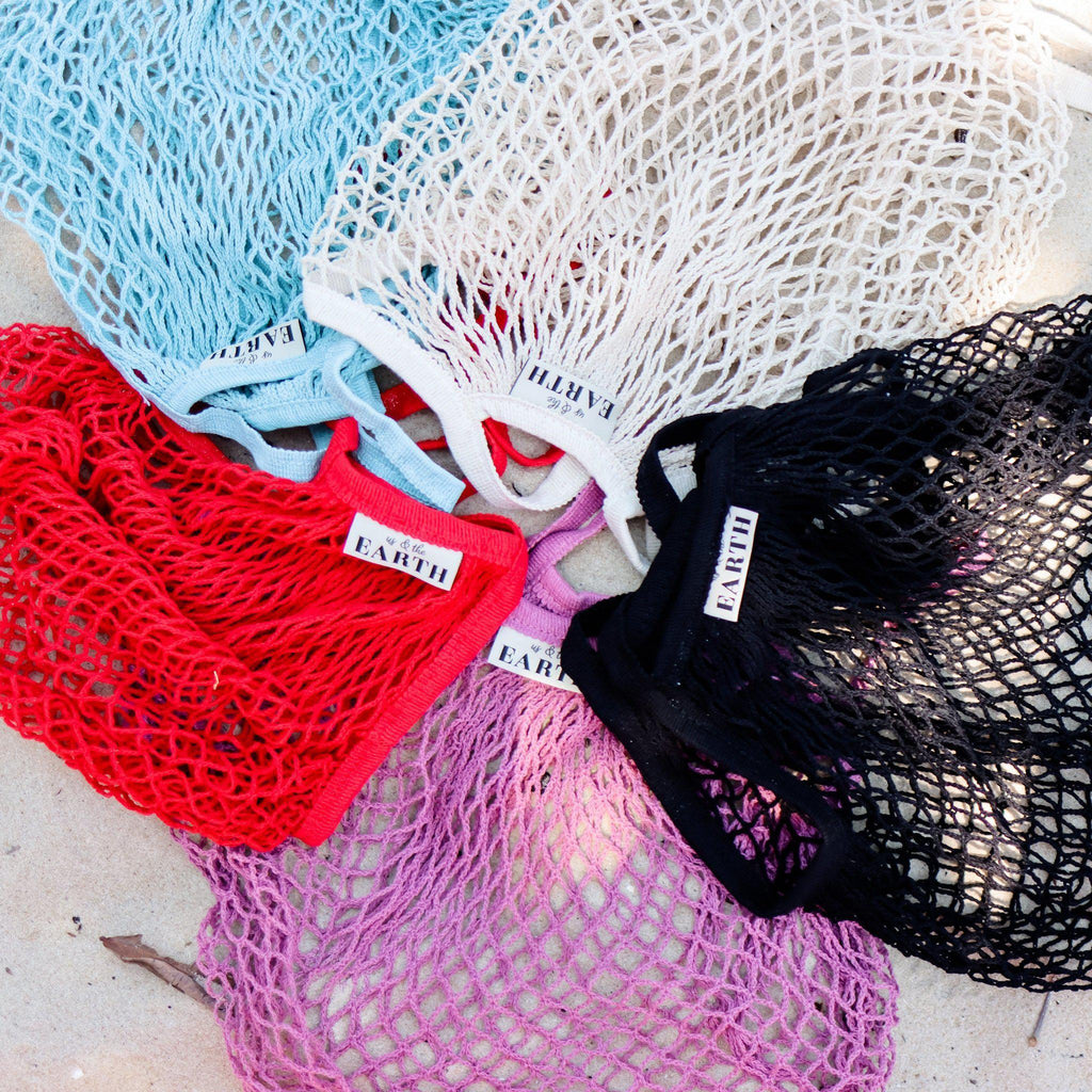 NNEDSZ 5 PACK Mesh Shopping Bag Bundle