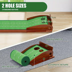 NNETM Golf Putting Mat with 2-Hole Training Design