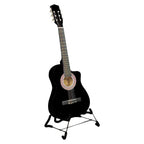 NNEDPE Karrera 38in Pro Cutaway Acoustic Guitar with Carry Bag - Black
