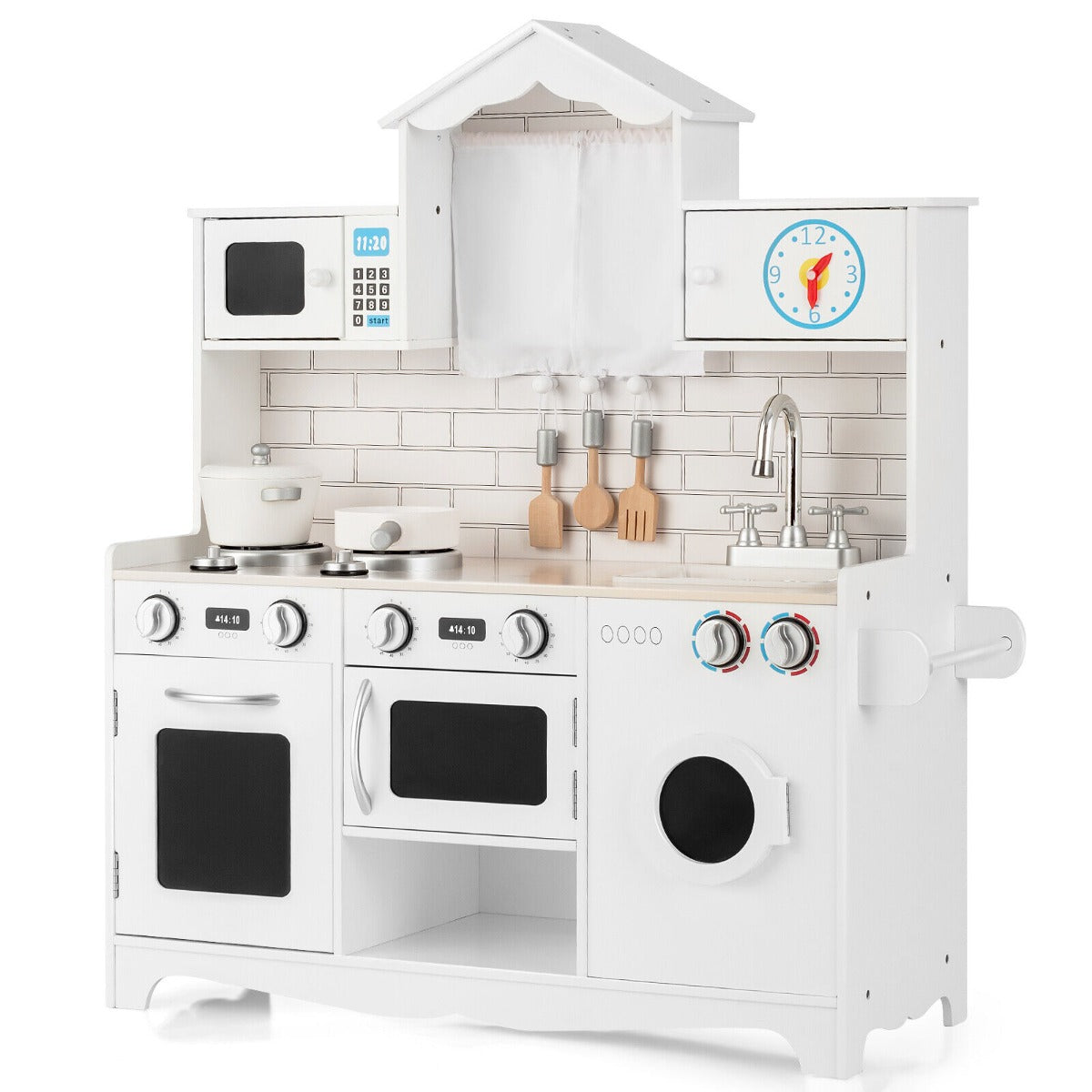NNECW Pretend Kitchen Toys with Washing Machine